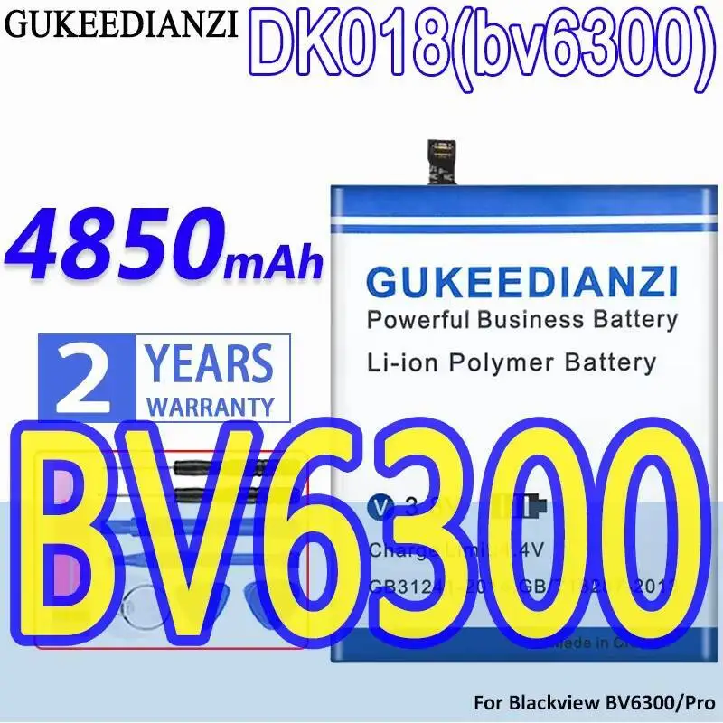 DK018 Bv6300 طاقة موثوقة 4850Mah لبطارية الهاتف المحمول Blackview BV6300 Pro