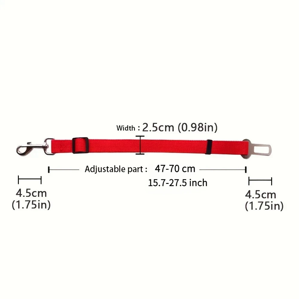 개폐식 반려동물 카시트 벨트, 여행 중 개 안전, 조절 가능한 하네스 및 가죽 끈, 필수 자동차 여행 용품