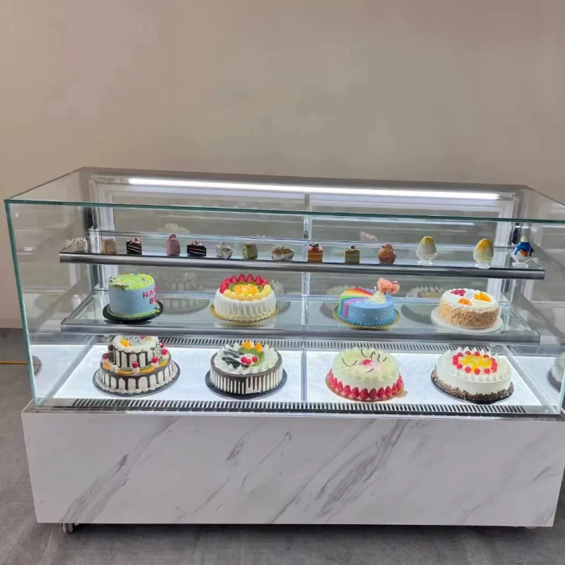 custom.Easy to Disassemble and Assemble Modern Table Top Display Floor to Ceiling Cake Cabinet