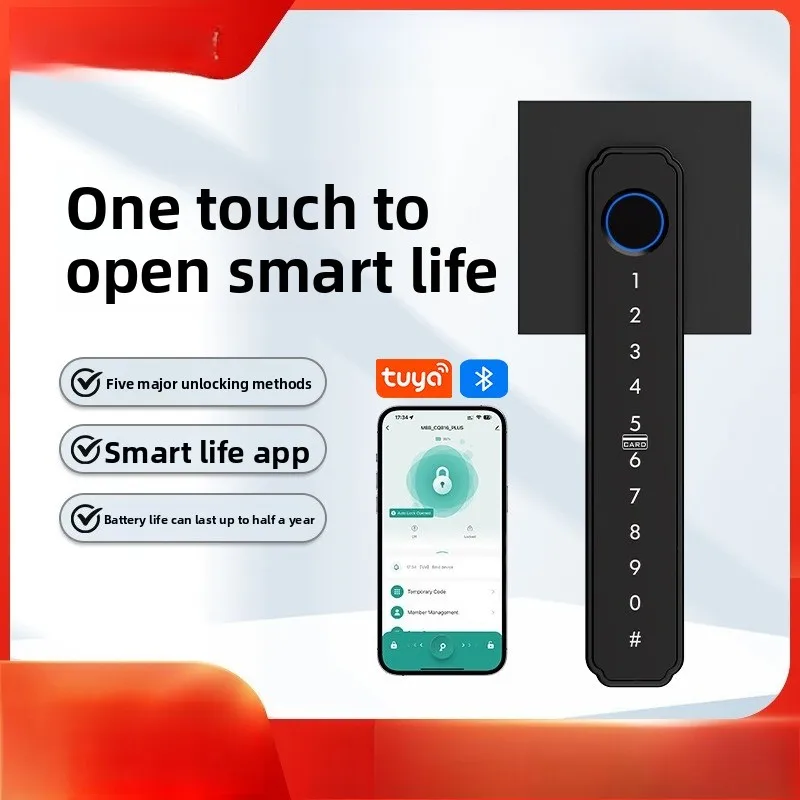 Fingerprint Lock Smart Door Handle Lock Household Wooden Door Smart Bluetooth Electronic Password Lock