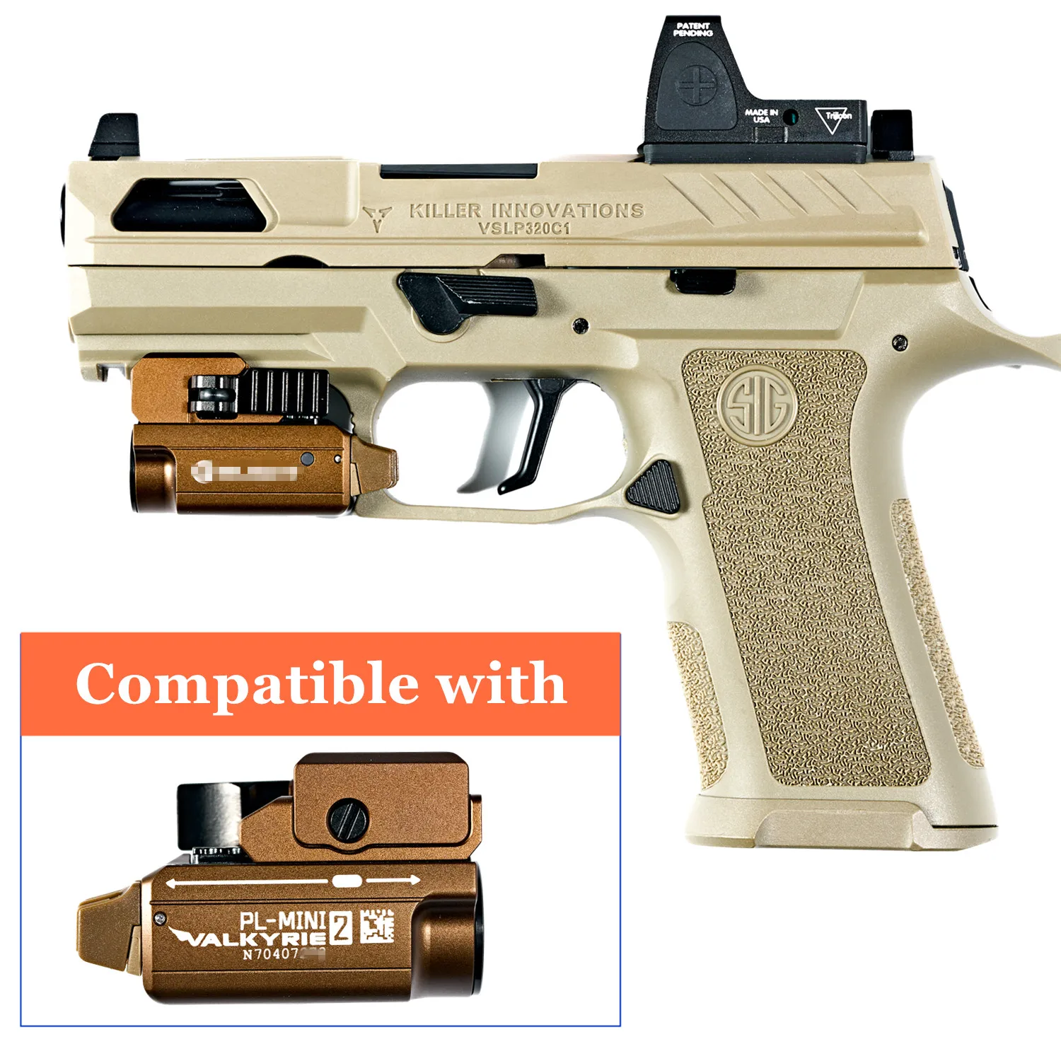 Funda Kydex ligera oculta CZ P10C para Olight Baldr S PL Mini 2 - imagen 5