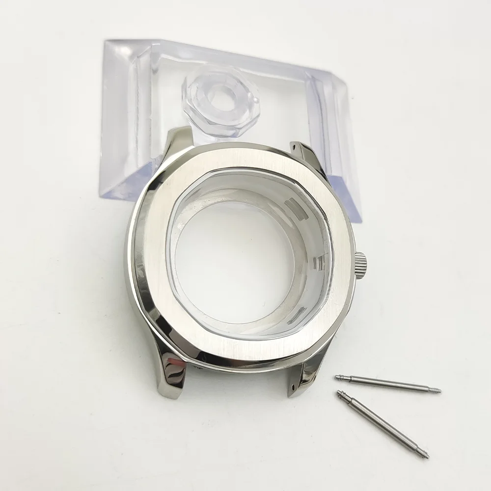 Caja de reloj de 42mm para hombre, resistente al agua hasta 100 metros, piezas de accesorios de reloj, caja NH35