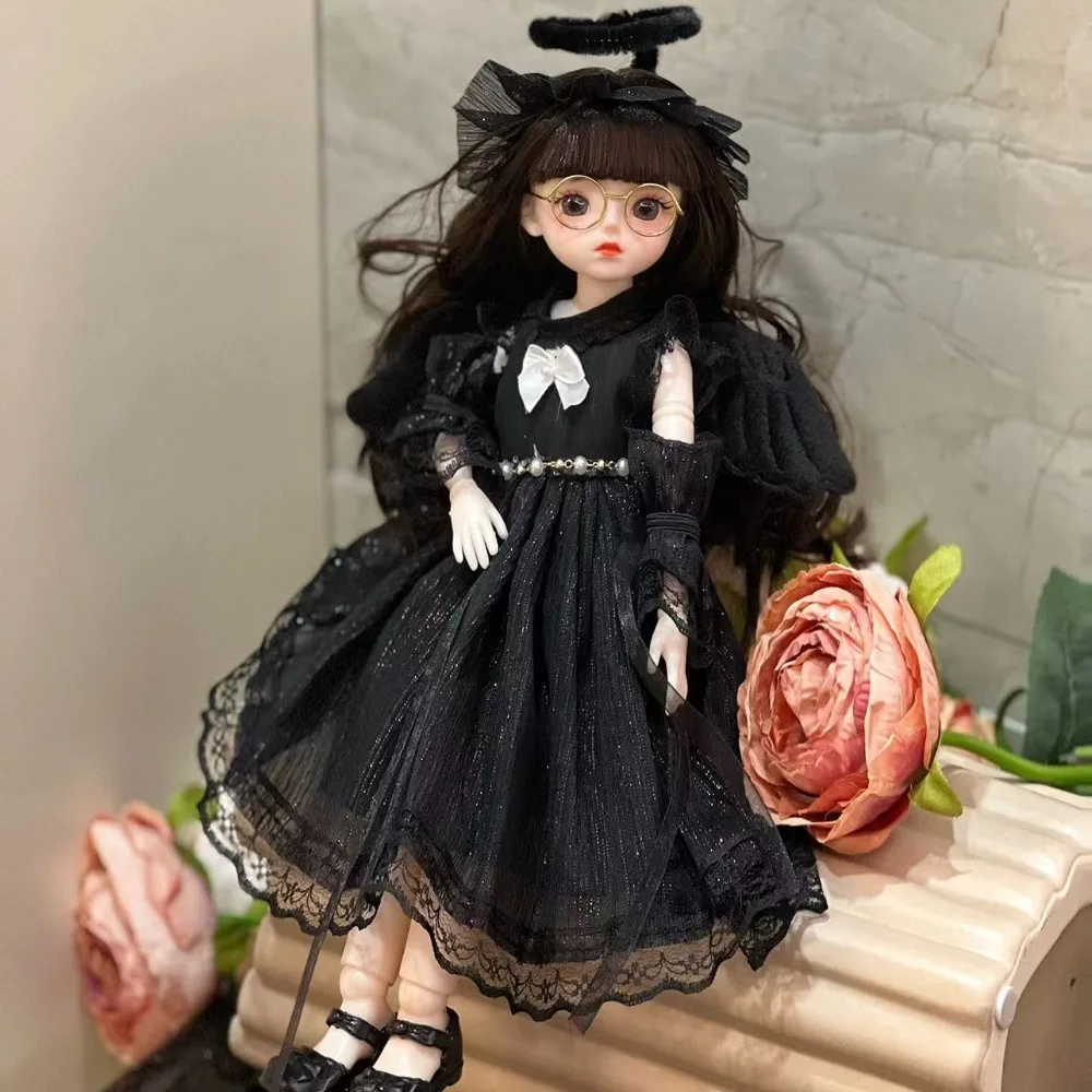1/6 SD 30cm with Clothes Attractive Eyes Long Hair Princess Dress Up Anime with Wig Make Up Princess Makeup Ball Joint