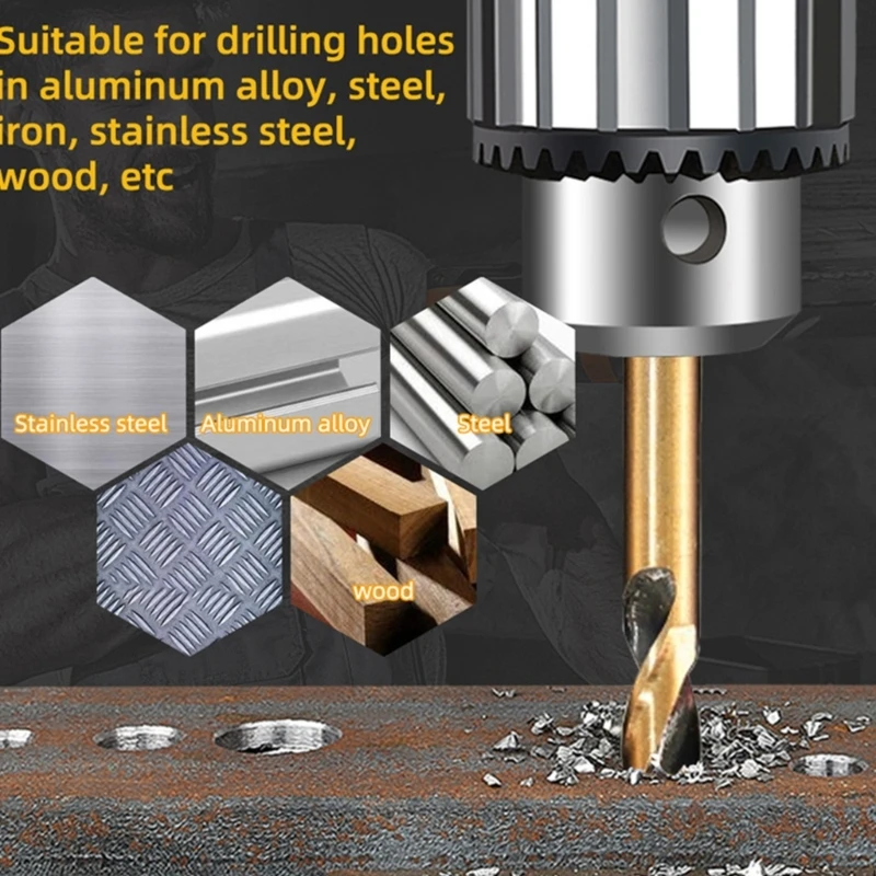 

6Pcs Double Headed Auger Drill Bits For Metal Stainless Steel Drilling Power Tool 3mm/ 3.5mm/ 4mm/ 4.5mm/ 5mm/ 6mm