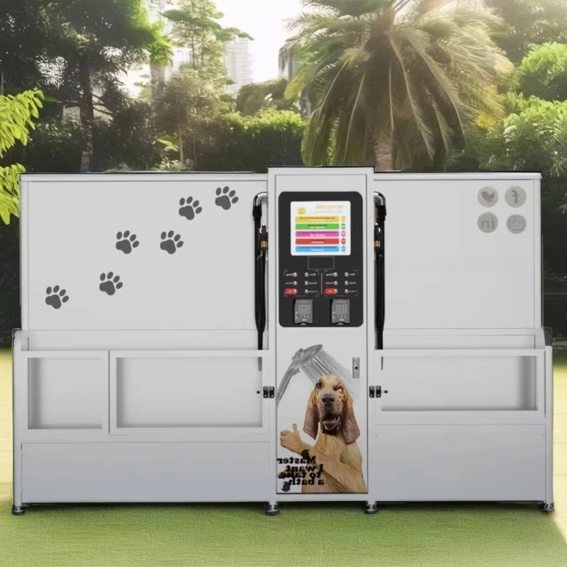 2026 Portable Automatic Pet Cleaning Bathing Vending Machine Self-Service Dog Cat Small Animal Grooming Station Washing Station