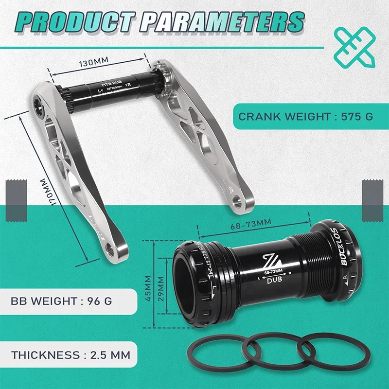 Bucklos دراجة كرنك المباشر جبل BSA 29 مللي متر كرنك BB الجبلية 170 مللي متر DH إندورو دراجة كرانسيت لسلسلة GXP BB أجزاء الدراجة الجبلية #3