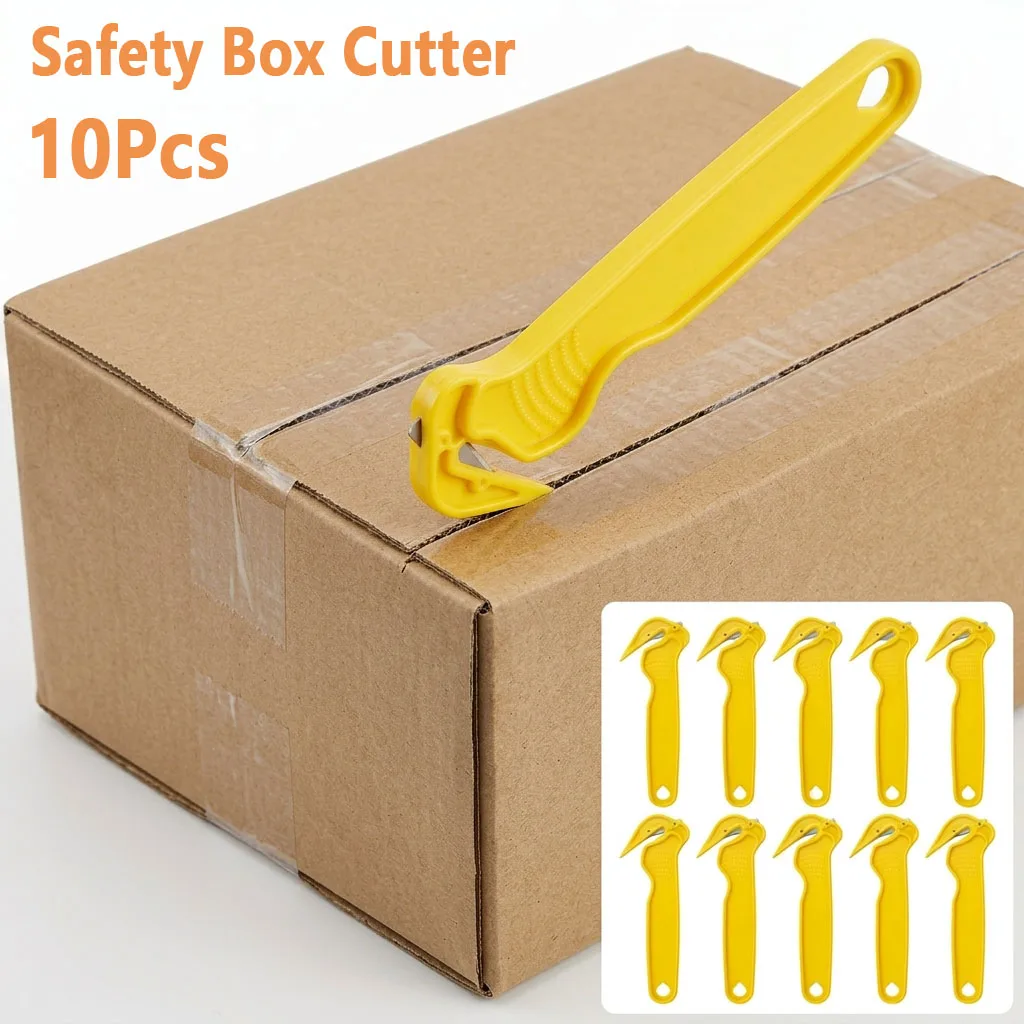 

Safety Box Cutter Opener Knife Utility Security for Cutting Box Carton Parcel Package Tape Plastic Strap House Office Knife Tool