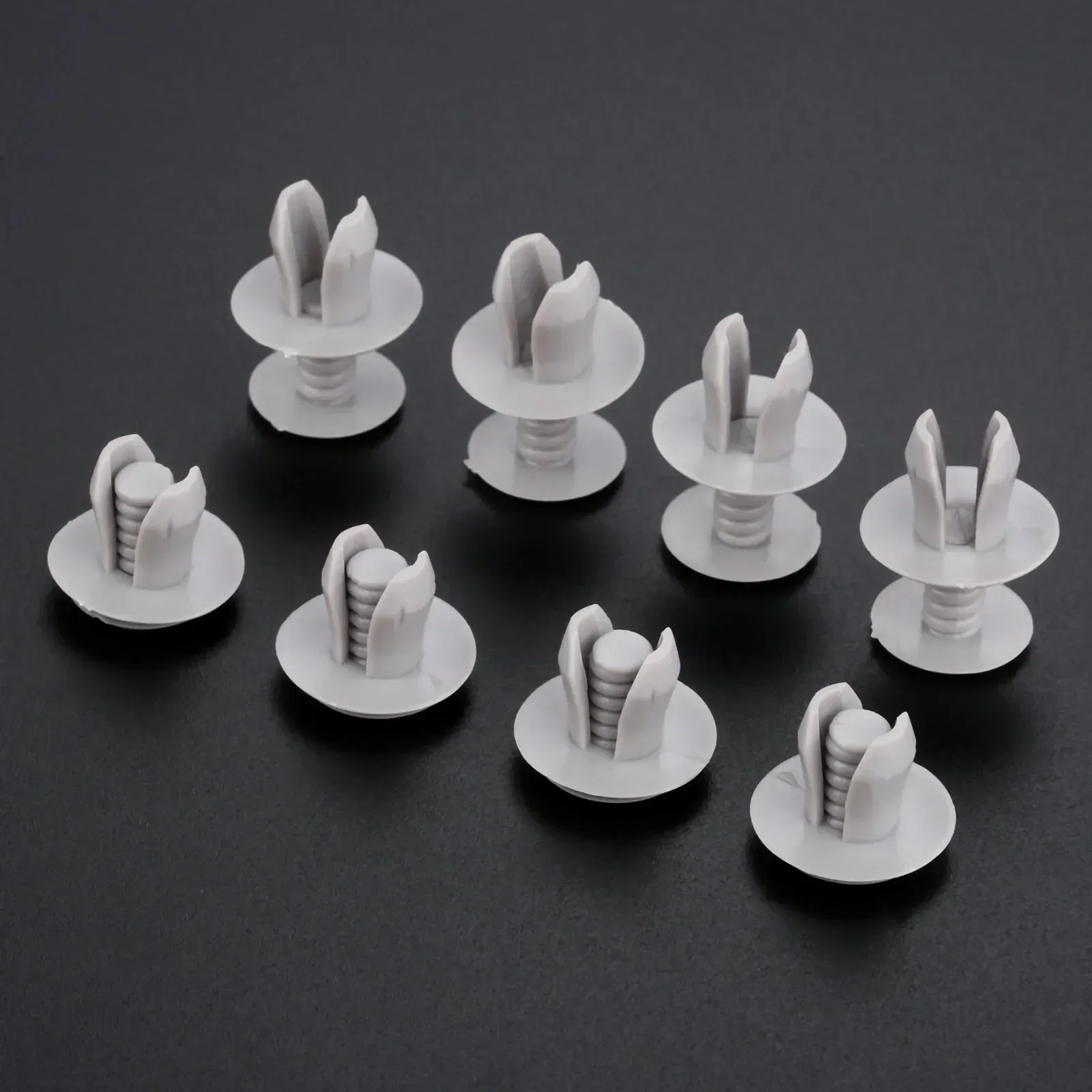 100Pcs Auto Fastener Grey Door Trim Panel Lining Clips Fits for T4 T5 Transporter Eurovan Dark Car Plastic Rivets