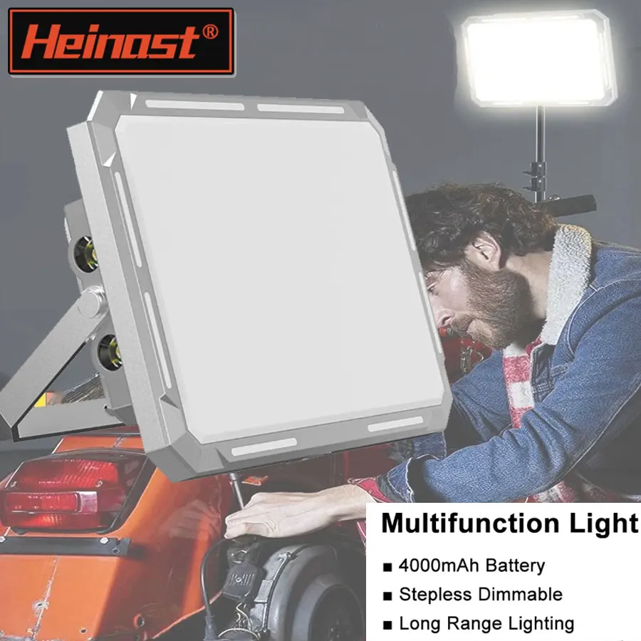 

Heinast портативный светодиодный светильник для палатки для кемпинга, перезаряжаемый прожектор высокой мощности, уличный аварийный водонепроницаемый подвесной ночник