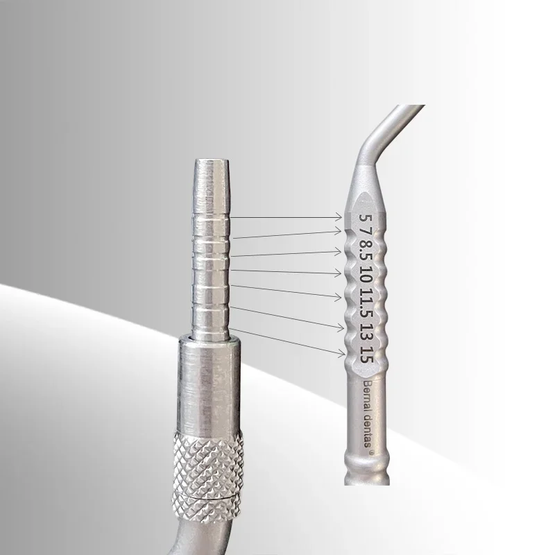 5 sztuk Sinus Lift Osteotomes zestaw zakrzywiony Off Set wklęsłe końcówki 2.0/2.5/3.0/3.5/4.0mm instrumenty do implantów dentystycznych narzędzia