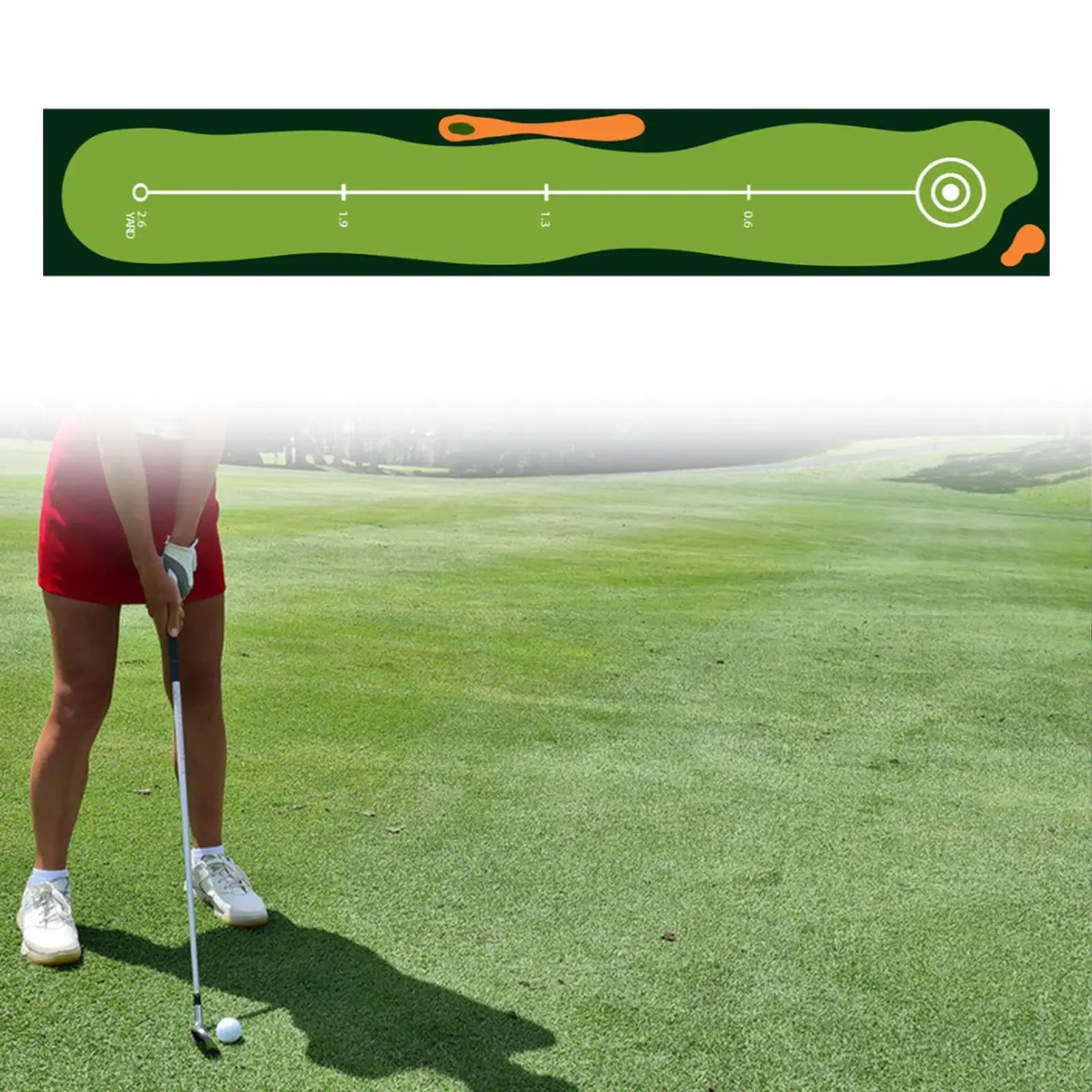 

Golf Putting Mat Golf Training Equipment Improve Putting Accuracy for Backyard Office Indoor Outdoor Garden Gifts for Golfers