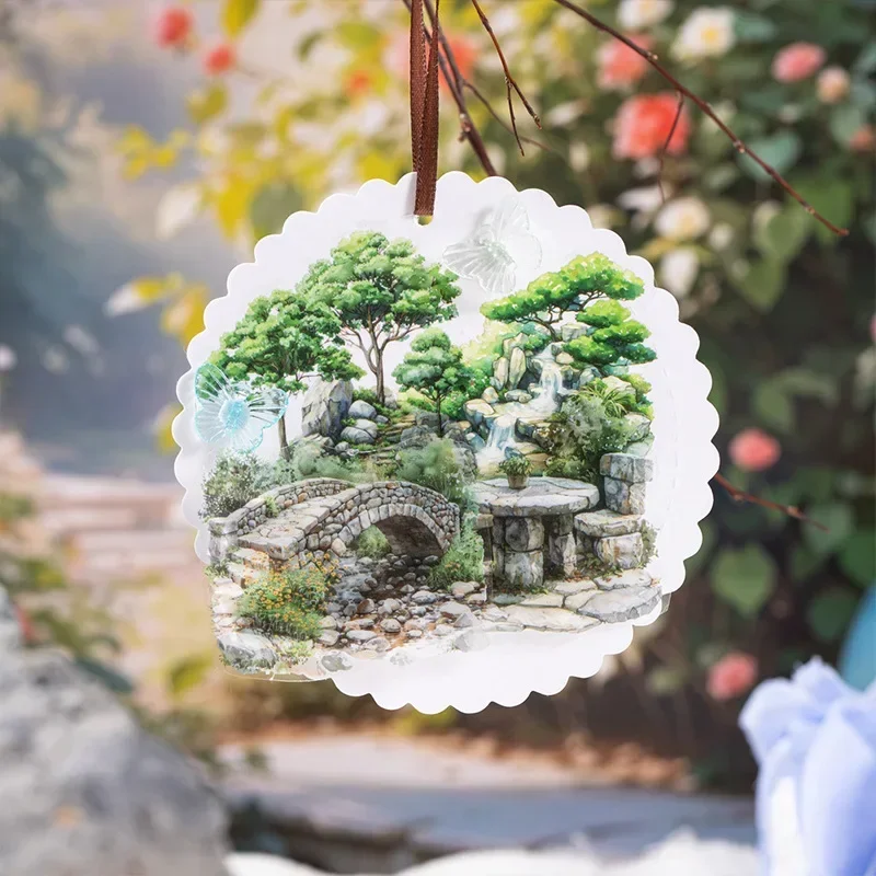 1 ม้วนกาวสวนการจับคู่ Backing สมุดภาพภูมิทัศน์สัตว์เลี้ยงเทปหินภูมิทัศน์คู่มือสติกเกอร์รัด 60mm * 2m