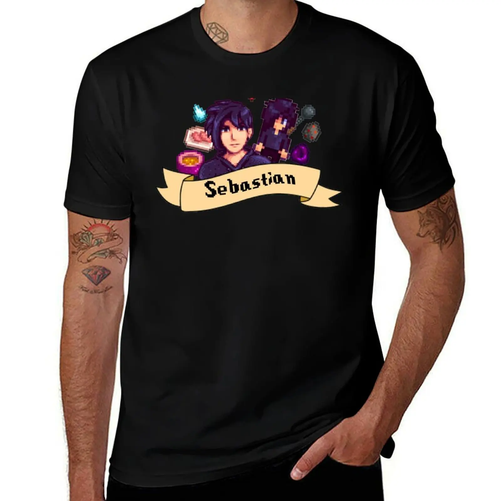 

Stardew Valley- Sebastin T-Shirt sublime vintage anime shirt oversized t shirts for men