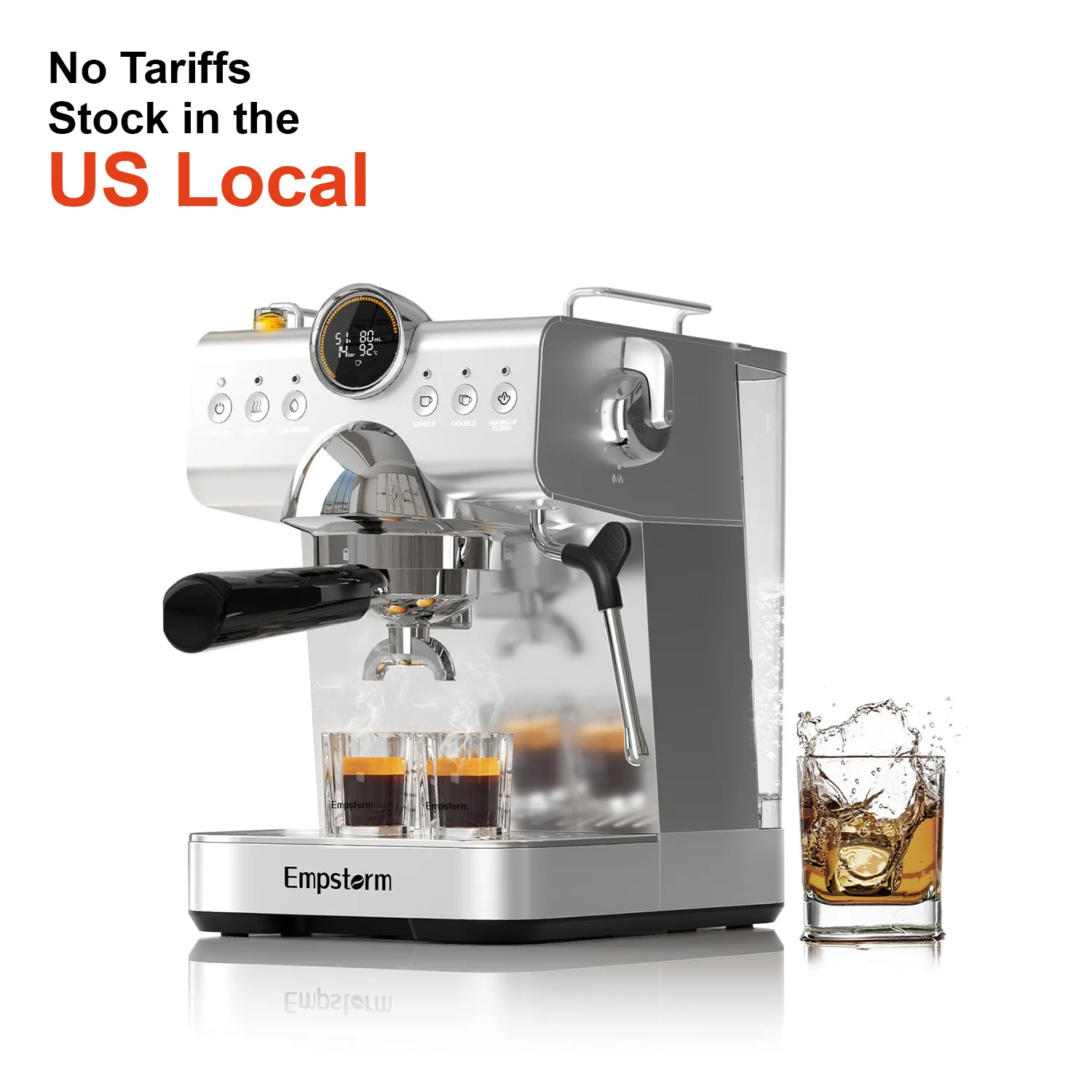 

Empstorm Factory Price Double-serve Intelligent Cold Brew Coffee Machine for Home Use Semi-auto Espresso Coffee Maker