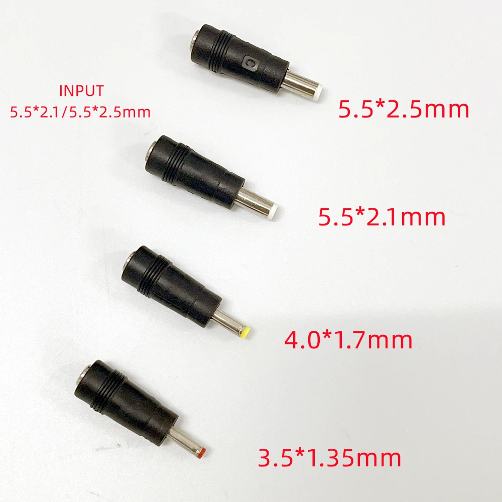 10PCS 5.5X 2.1 MM DC Power Jack connettori adattatore spina femmina a 5.5*2.5 5.5*2.1 4.0*1.7 3.5*1.35 adattatore punte maschio