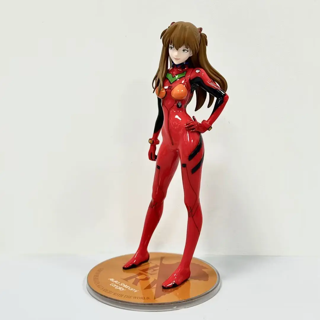หุ่นฟิกเกอร์ Asuka Langley Soryu ขนาด22ซม. ของเล่นตุ๊กตาตุ๊กตาขยับแขนขาได้ Akin Seiki Evangelion Souryuu Kaiyodo แขนยืน Akimbo