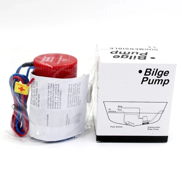 12V1100GPH 750GPH ship bottom pump electric marine submersible tank bottom pump with float control switch water pump