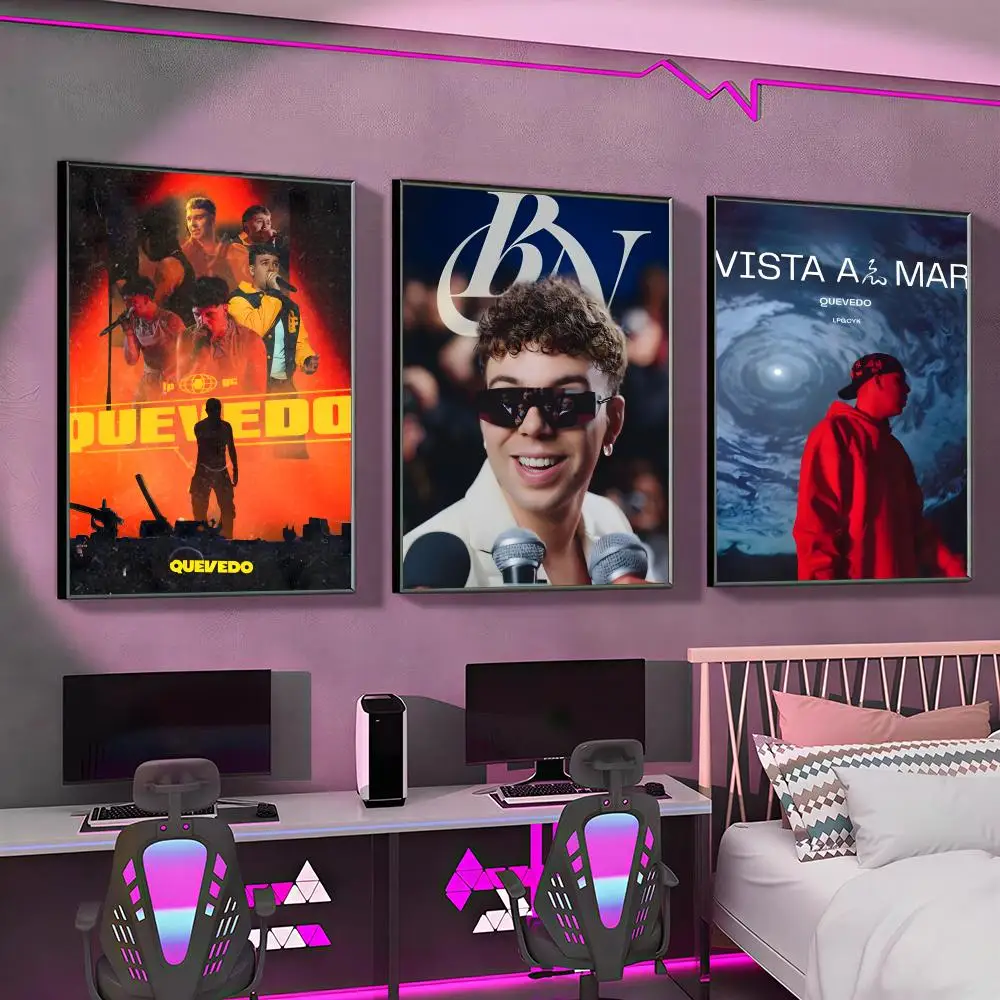Spanish singer and songwriter Q-Quevedo Poster Versatile HD Waterproof Wall Art Self-Adhesive Decor for Any Space Ideal Gift
