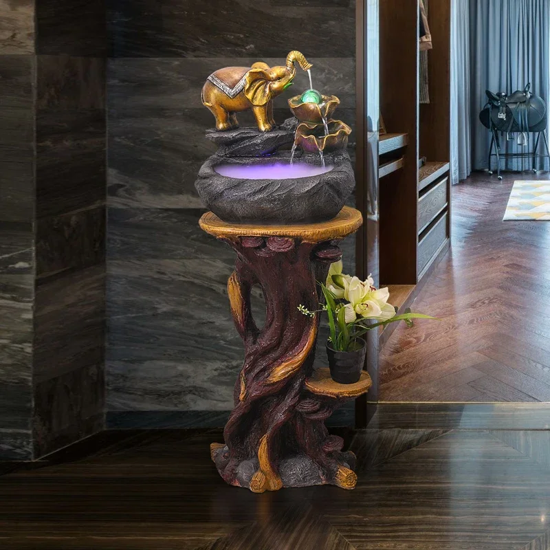

Small Bonsai Artificial Mountain and Fountain Fish Tank Creative Simple Office Housewarming Spray Humidifier Desktop Decoration