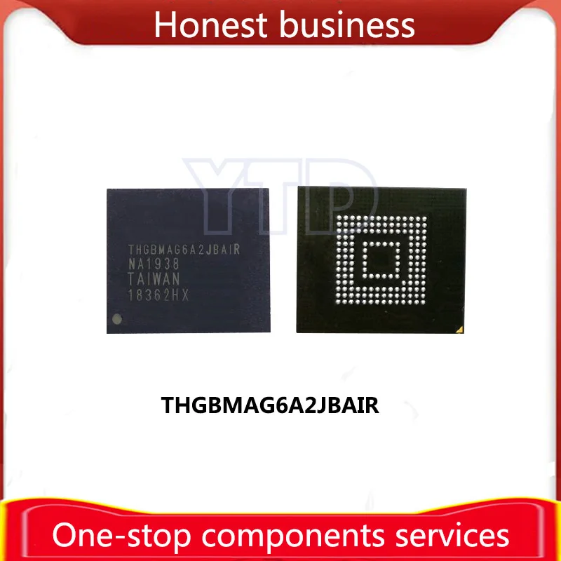 1 pieza THGBMAG6A2JBAIR 8GB 100% calidad 100% trabajo EMMC 8G BGA153 Chip fuente teléfono móvil memoria de disco duro THGBMAG6A2J BAIR