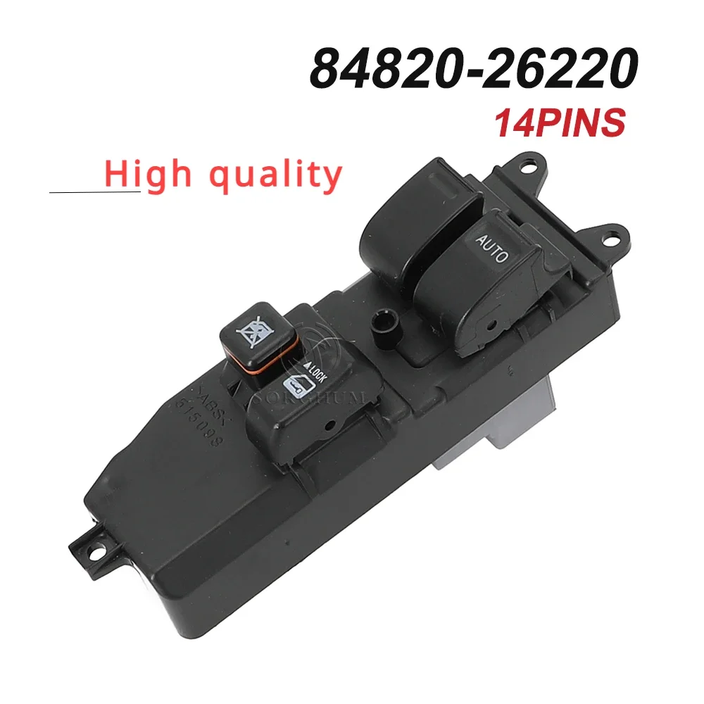 

Front Right Driver Side 84820-26220 8482026191 For Toyota Hiace Electric Master Power Window Switch Regulator 14pins