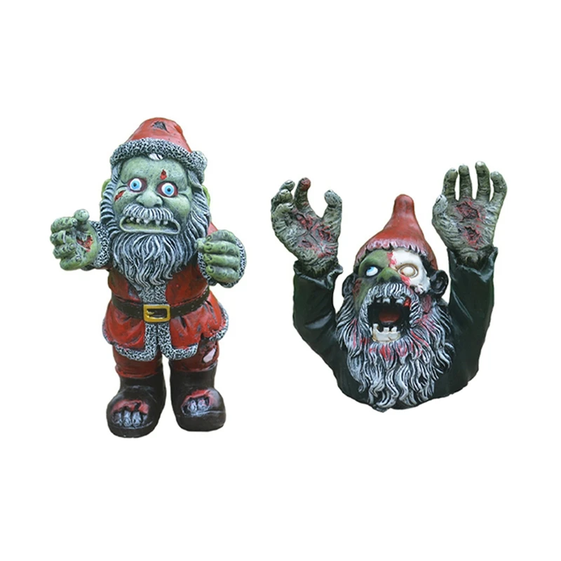 Halloween Horror Funny Statue Resin Outdoor Garden Courtyard Ornaments Dwarf Sculpture Courtyard Decoration Crafts