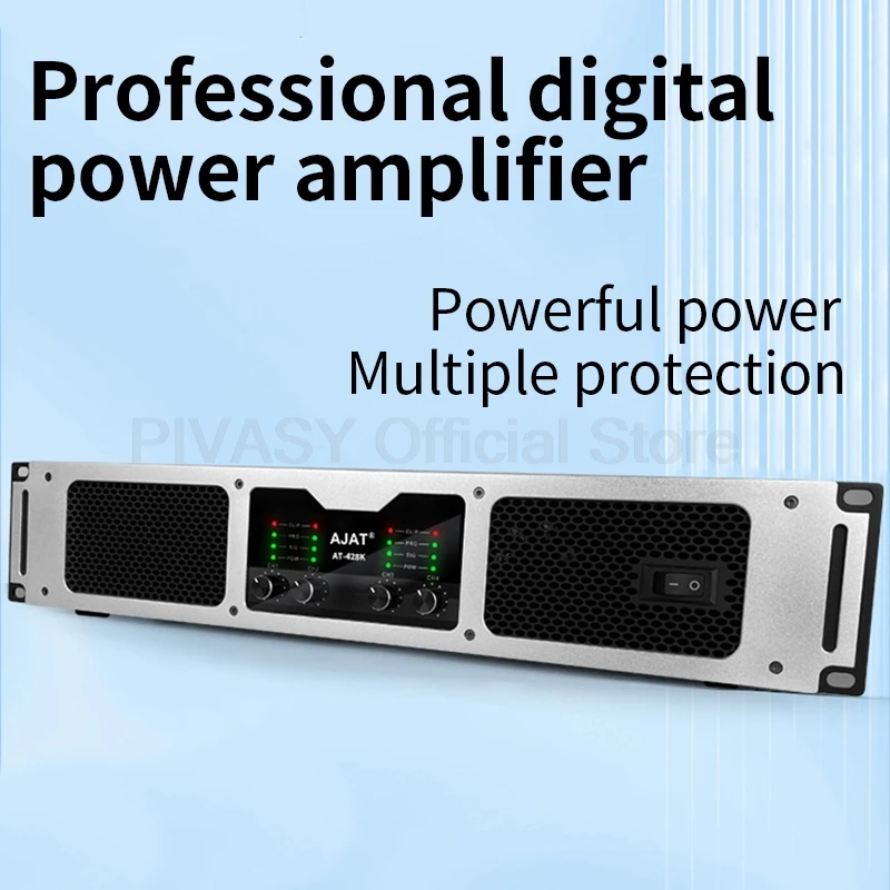 

1200W High Power Professional Sound Amplifier 2/4 Channel Hifi Enthusiast Digital Subwoofer Amplifier Stage Home Audio Amplifier