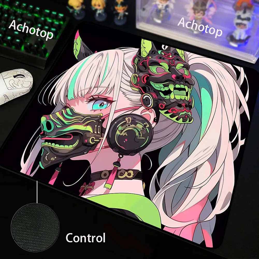 

Mask Girl Control Locking Edge Keyboard Gaming Accessories Mousepad Office Mice Keyboards Computer Peripherals Mouse Pad 40x45cm