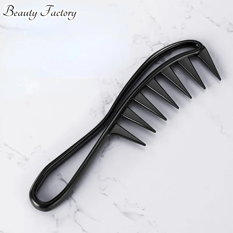 1pc Wide Tooth Shark Plastic Comb Detangler Curly Hair Salon Hairdressing Comb Massage for Hair Styling Tool for Curl Hair