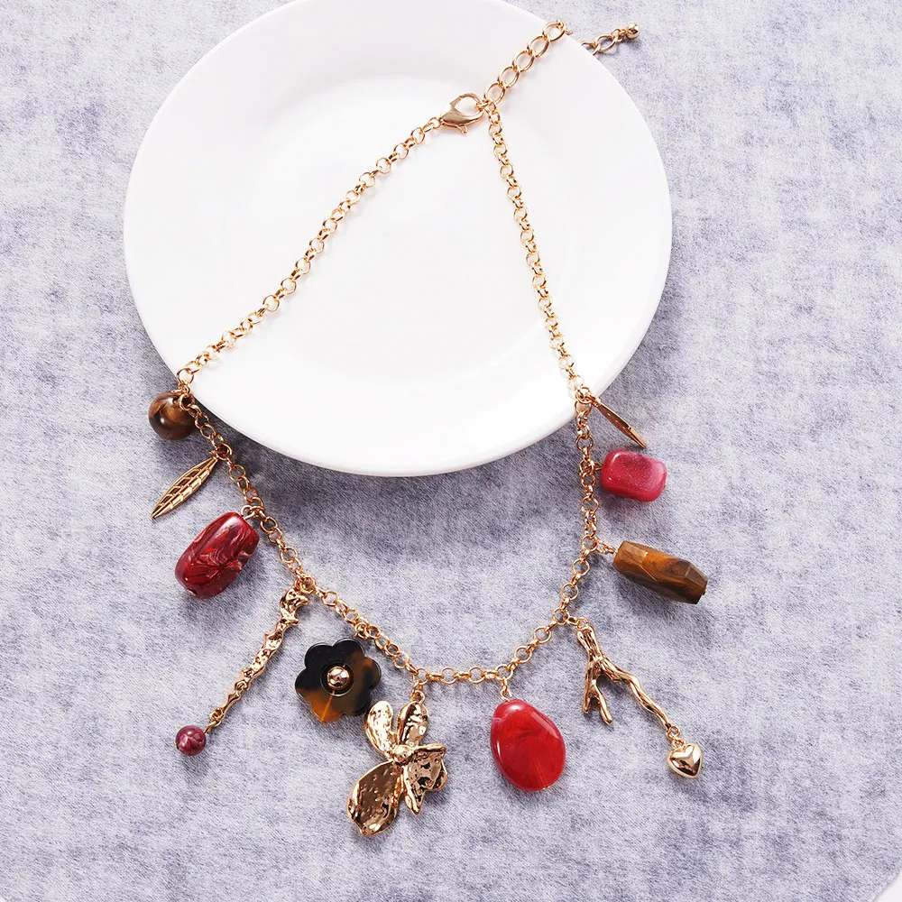 الإبداعية الفولاذ المقاوم للصدأ زهرة البتلة قلادة قلادة المؤنث تصميم أنيق حساسة مجوهرات هدية للنساء #4