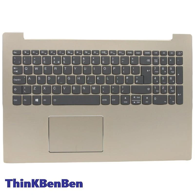 

UK English Champagne Keyboard Upper Case Palmrest Shell Cover For Lenovo Ideapad 520 15 15IKB 5CB0N98720