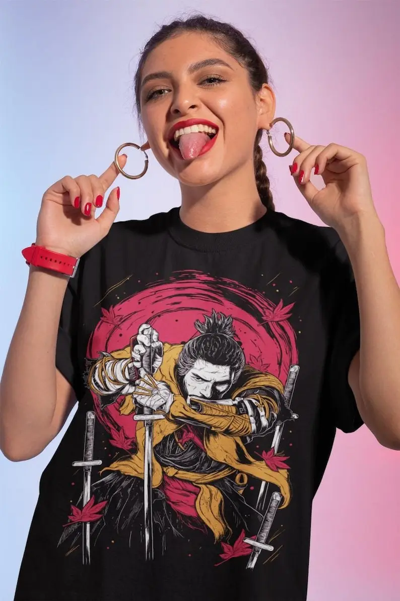 

Sekiro Wolf T-Shirt Anime Vintage Special T-shirt Manga Shirts Anime Love shirt