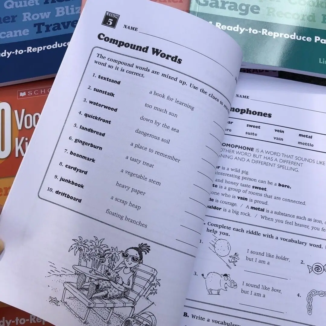 6 Books/Set 240 Vocabulary Words Kids Need To Know Grade English Reading Books English Vocabulary Workbook