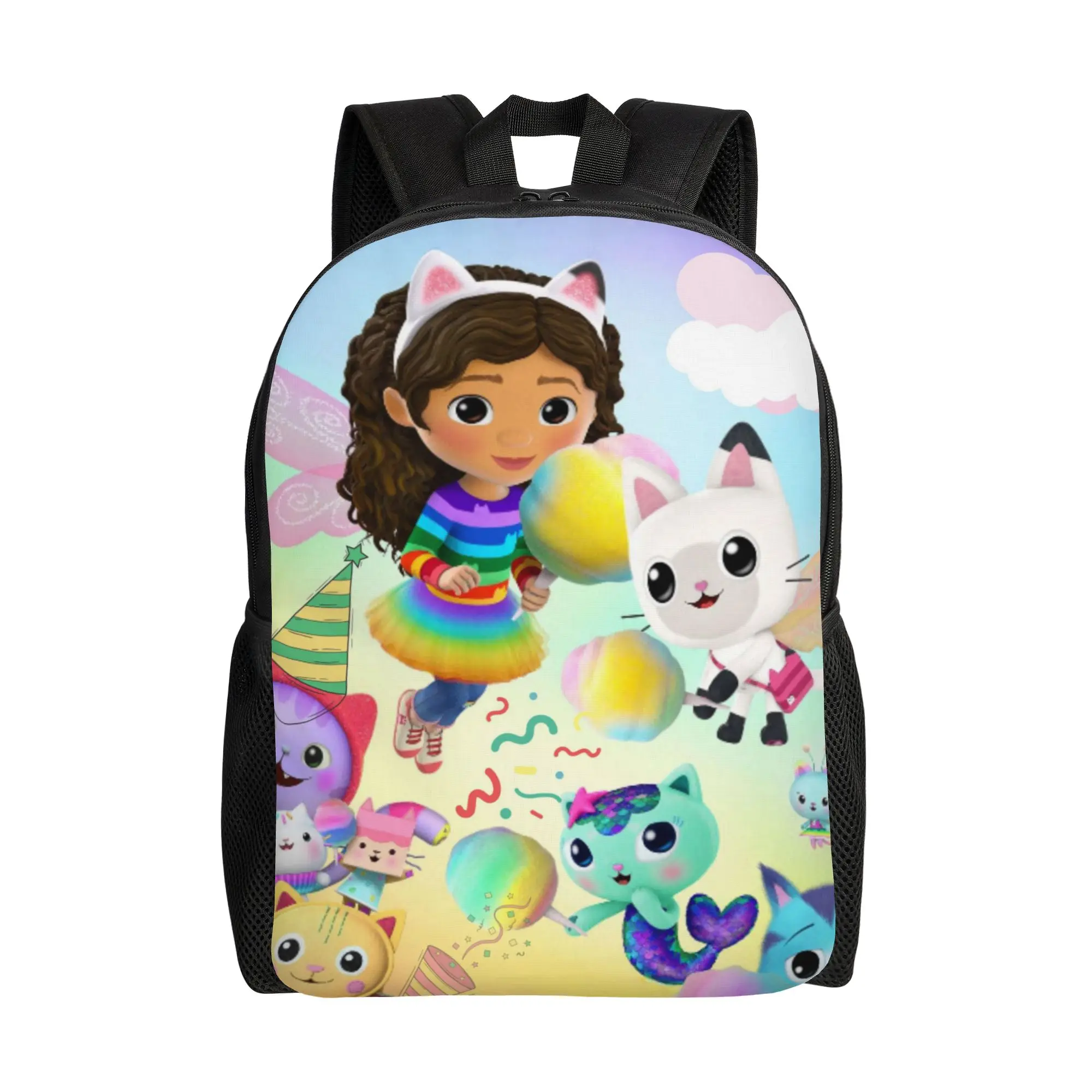 

Рюкзак Gabbys Cartoon Dollhouse для подростков, легкий студенческий рюкзак для походов и путешествий, с рисунком животных, для мужчин и женщин, холщовая сумка для ноутбука