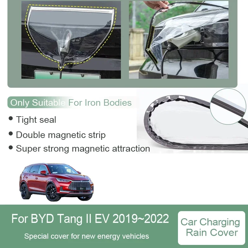 

Автомобильные дождевики для BYD Tang II EV 2019 ~ 2022, специальный зарядный штекер, новинка, зарядный пистолет, Водонепроницаемые Дождевики, автомобильные аксессуары