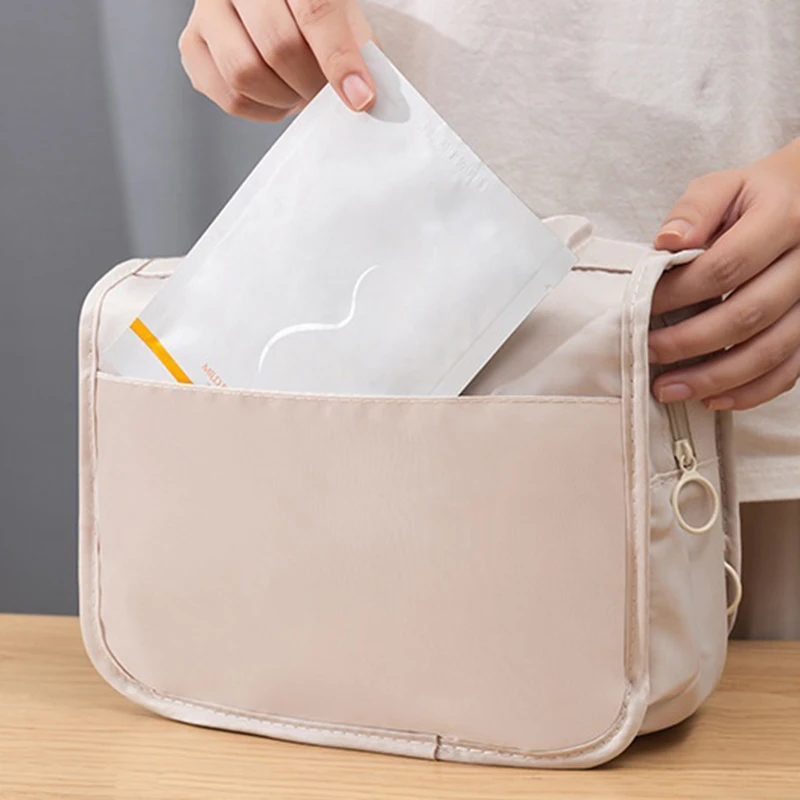 Make Up For Women Foldable Travel Cosmetic Organizer Bags Oxford Waterproof Large Capacity Bathroom Hangbag Korean Tote Bag New