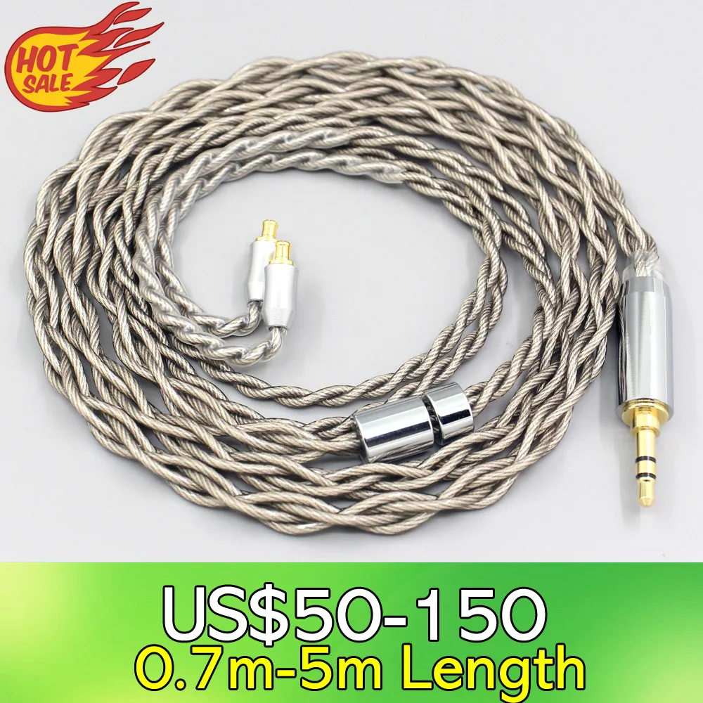 99% Pure Silver + Graphene Silver Plated Shield Earphone Cable For Audio Technica ath-ls400 ls300 ls200 ls70 ls50 e40 LN007940