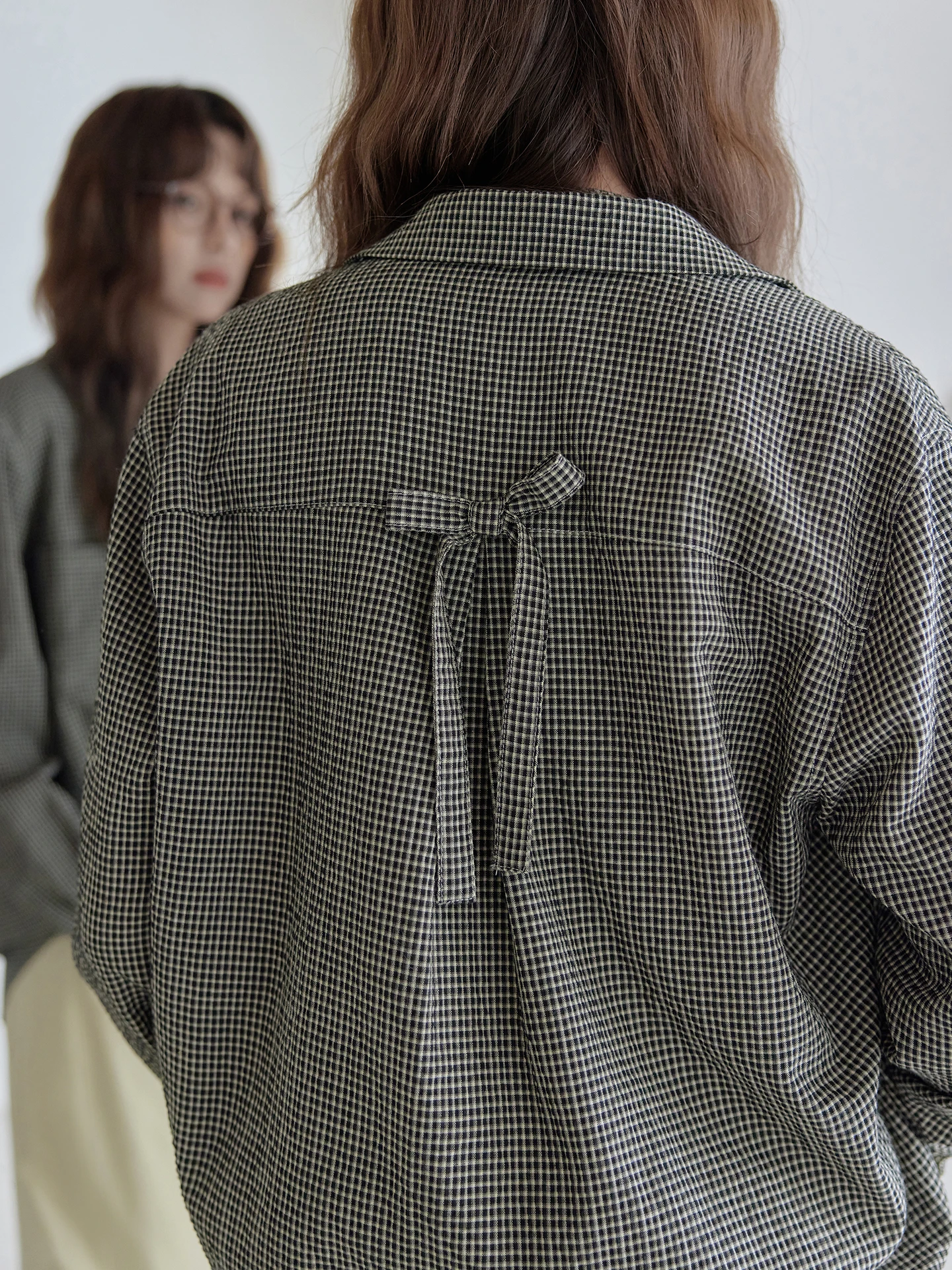 Mlife Vintage Casual Bla id Knot Long Sve irt Luźna bawełniana koszula damska na jesień, oddychająca i wygodna