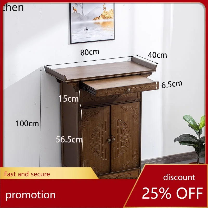 

ZML Small Offering Table Case Altar Home Entrance Offering Table Buddha Altar Incense Case Lord Offering Table Economical Type