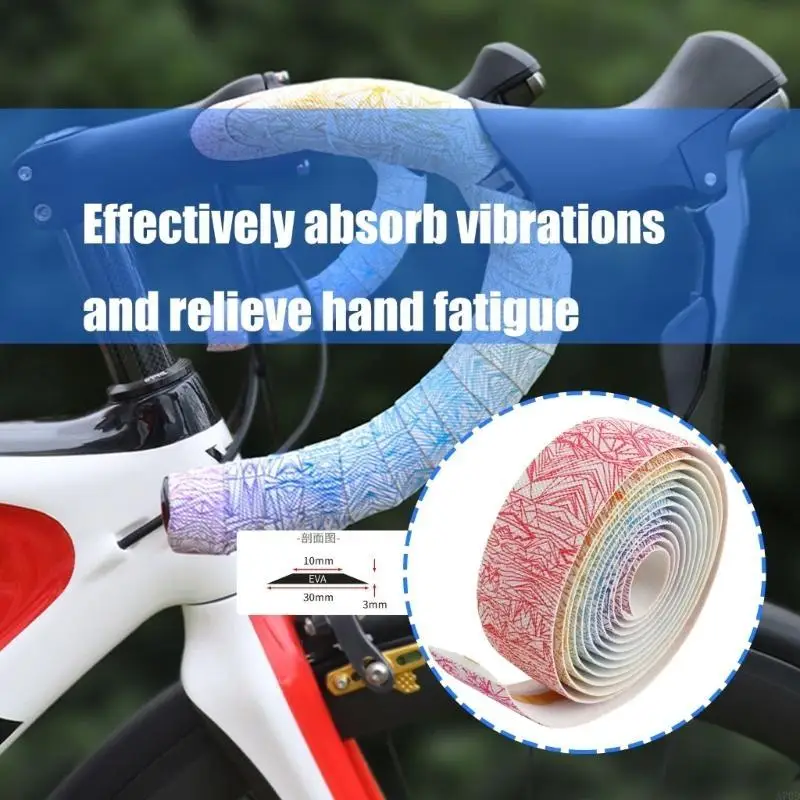 

2Pcs Road Bikes Handlebars Tape NonSlip Shock Absorbings Handlebars Tape Cycling Handle Wrap Cycling Handlebars Tape A70D