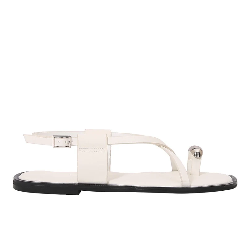 2026 New Summer Women\'s Sandals Casual Comfortable Flat Bottom Versatile Cross Thin Strap Roman Vacation Beach Shoes for Lady