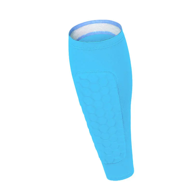 1 Stuks Voetbal Scheenbeschermers Pads Voor Jeugd Volwassen, Shin Defender Scheenbeschermers Kinderen, Kalf Compressie Mouw Met Honingraat Pads