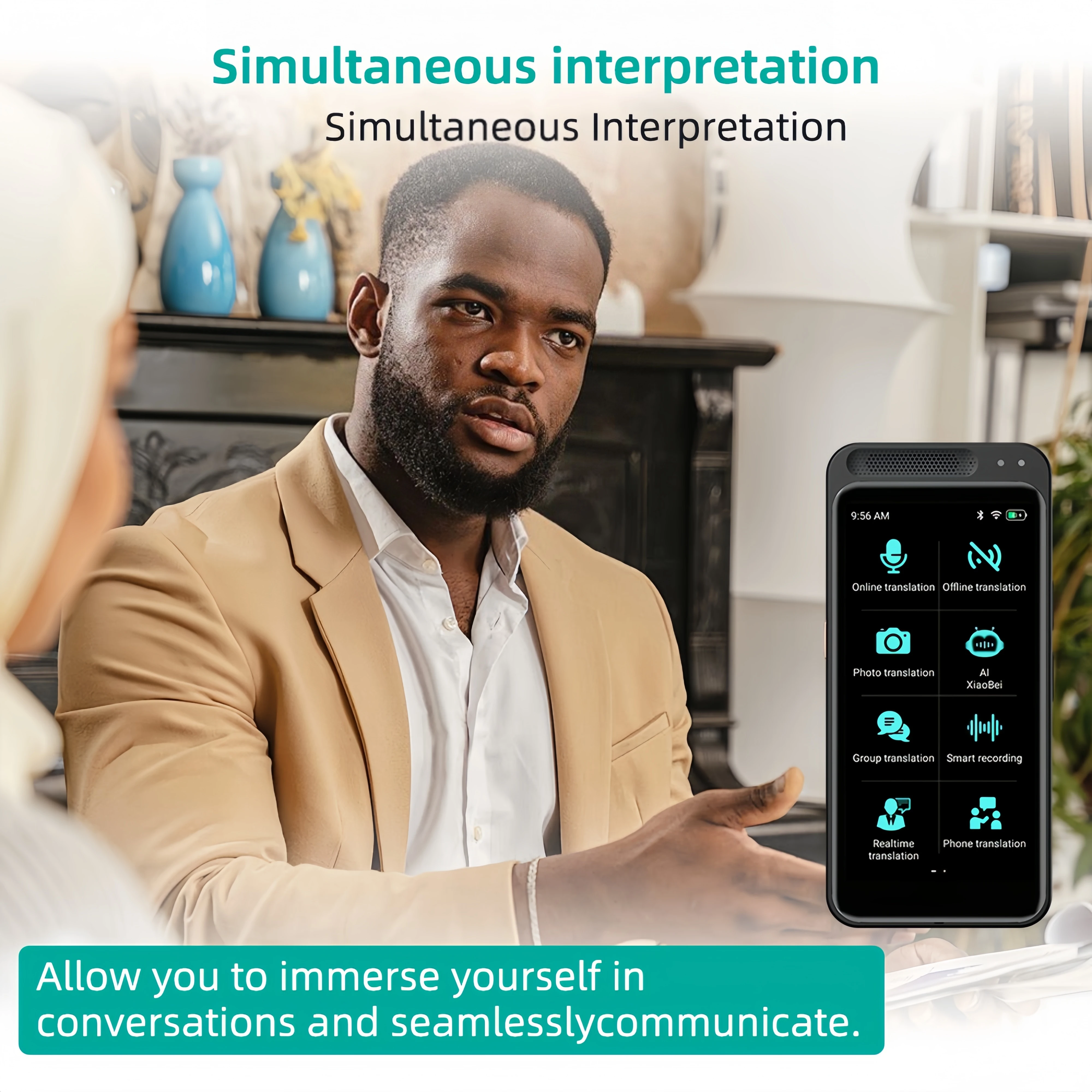 مترجم صوتي AI 139 لغة في الوقت الحقيقي مترجم غير متصل ترجمة الصور واي فاي مترجم محمول
