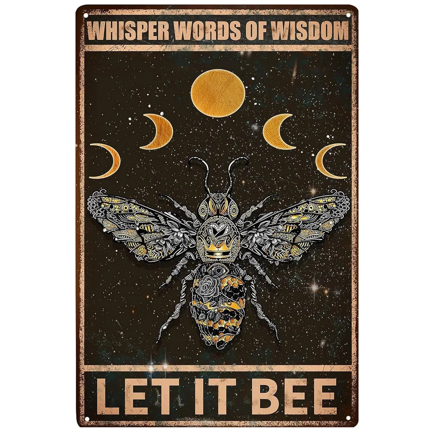 معدن القصدير علامات تغذية النحل الجدار الديكور اللوحة Vintage ملصق فني الحديد اللوحة للرجل كهف المنزل مقهى حديقة نادي بار