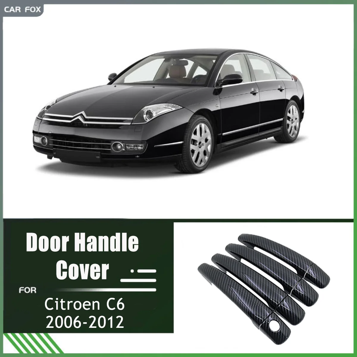 

Накладка на дверную ручку из углеродного волокна для Citroen C6 2006-2012 2007 2008 2009 2010 2011 2012 2006, автомобильные аксессуары, наклейки, Стайлинг