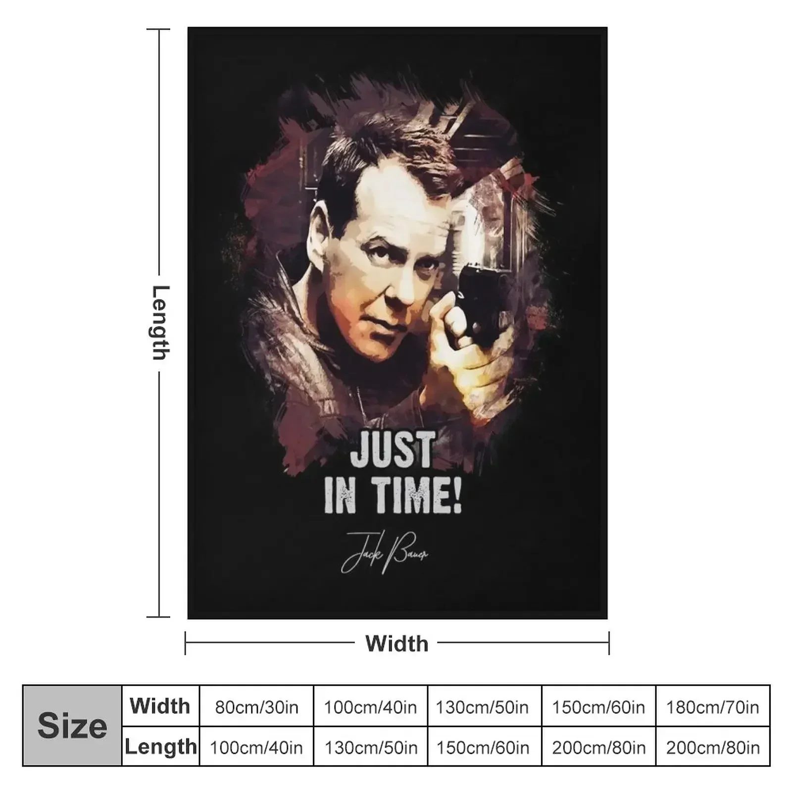 Just In Time - Jack Bauer Throw Blanket Blankets For Sofas Single manga cosplay anime Blankets