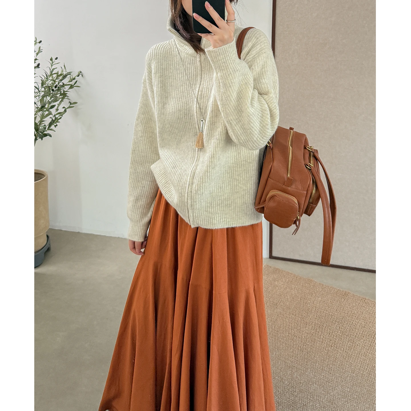 

Свитер Phil Dan из смесовой ткани с антистатическим эффектом, на молнии, с высоким воротником, длинными рукавами, осенне-зимний, легкий, теплый, базовый слой, 9987