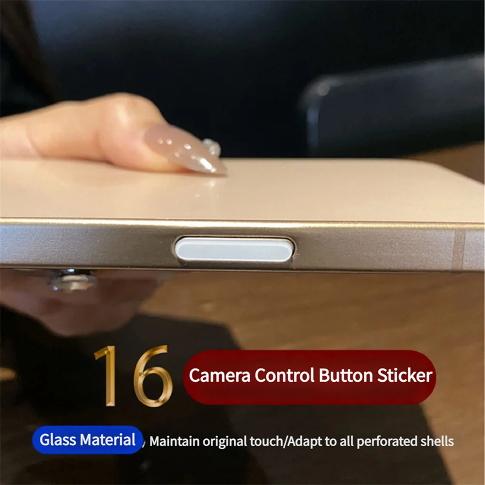 Colorful Glass Camera Control Button Protect Film For iPhone 16 16Plus 16Pro 16ProMax Ultra-thin Anti-scratch 2 Pieces Sticker