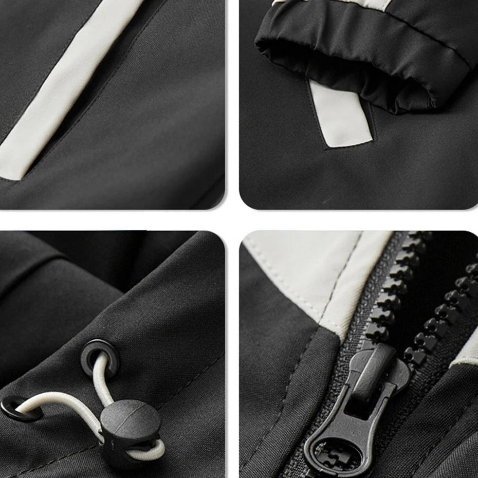 Color Block Patchwork Jacket Men Fashion Casual Windbreaker Jackets Male Camp Jackets Coats Outdoor Outerwear