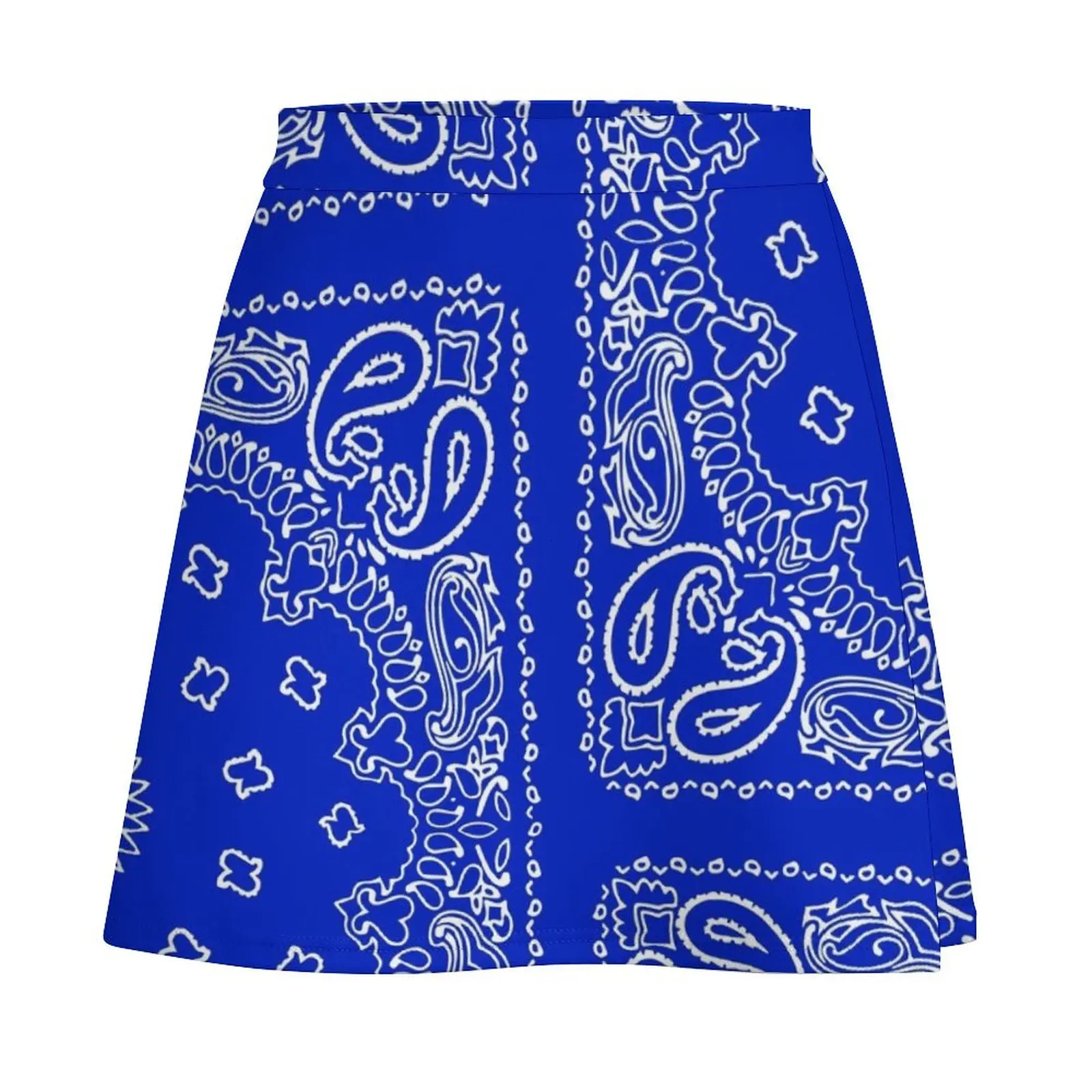 Bandana blauwe minirok zomeroutfits voor dames 2025, nieuwigheid in kleding, dameskleding 2025, nieuwkomers minirok